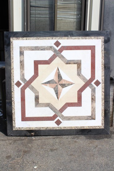 LARGE SCALE ARCHITECTURAL INLAID MARBLE APPLIQUE