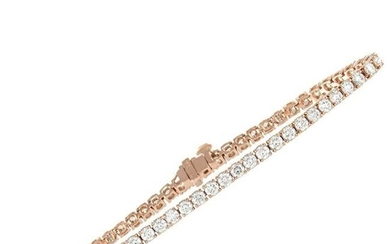 LB Exclusive 14K Rose Gold 5.21 ct Diamond Bracelet
