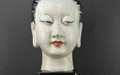 Large 1960s Hollywood Regency Buddha Head