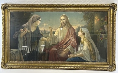 Large Antique Jesus Teaching Giovanni Art Print