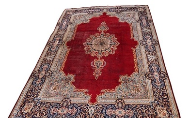 Large Oriental Red Floral Carpet