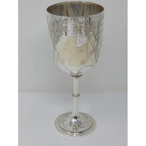 Large Victorian Silver Goblet/Trophy Cup Hallmarked Birmingh...
