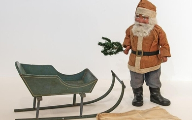 Large Woodcutter Santa Claus Candy Container