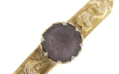 Late 19th gold purple paste child's ring