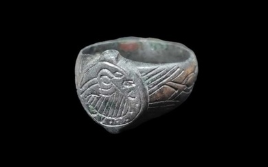 Late Roman/Early Byzantine Silver, Rare Ring