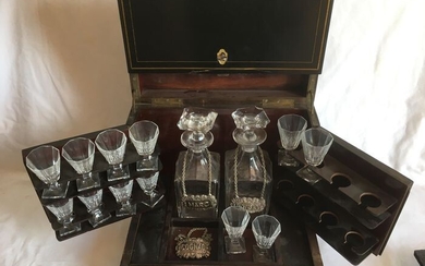 Liqueur cellar - Napoleon III - Brass, Glass, Wood - Late 19th century