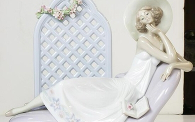 Lladro porcelain sculpture of lady