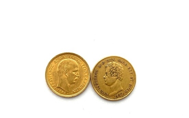 Lot de 2 monnaies Union Latine or : - Grèce... - Lot 53 - Rossini