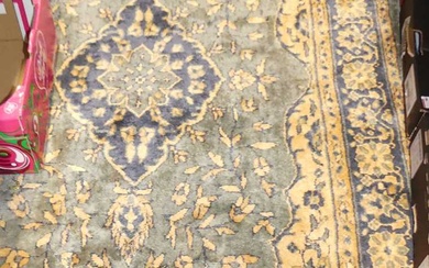 Lot details A Persian woollen mustard ground Tabriz rug, 210...