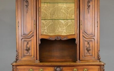 Louis XV Style Carved Walnut Double Buffet