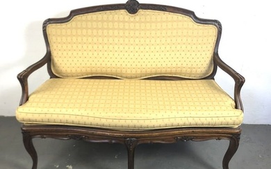 Louis XV Style Carved Walnut Settee