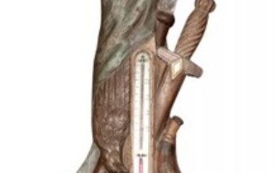 Louis XVI Style Painted Wood Cartel Barometer