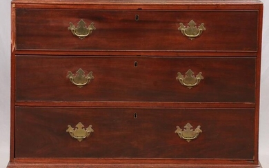 MAHOGANY CHEST OF DRAWERS, H 36", W 42"