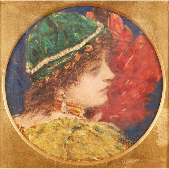 MARY PERRIN (IRISH FL.1872-1929) THE FLAMINGO FAN