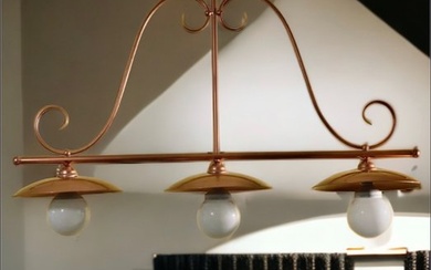 MG - slc illumina - Hanging lamp (1) - Arts & Crafts - copper decorated metal