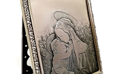Madonna with Child - .800 silver - Mario Buccellati - Italy - Mid 20th century