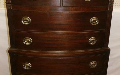 Mahogany Bow Front 2/5 Drawer Chest