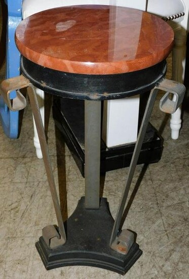 Marble Top Wrought Iron Stand