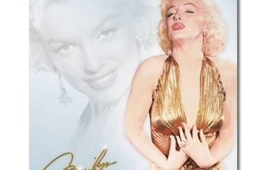 Marilyn Monroe Golden Glamour Metal Pub Bar Sign