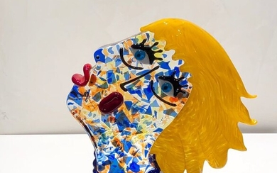 Mario Badioli - Murano - Sculpture "Homage to Picasso" (1) - Glass