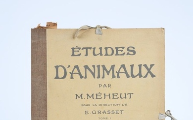 Mathurin MEHEUT (1882-1958) Etudes d'animaux sous la direction d'E. Grasset, Paris, Librairie centrale des Beaux-Arts,...