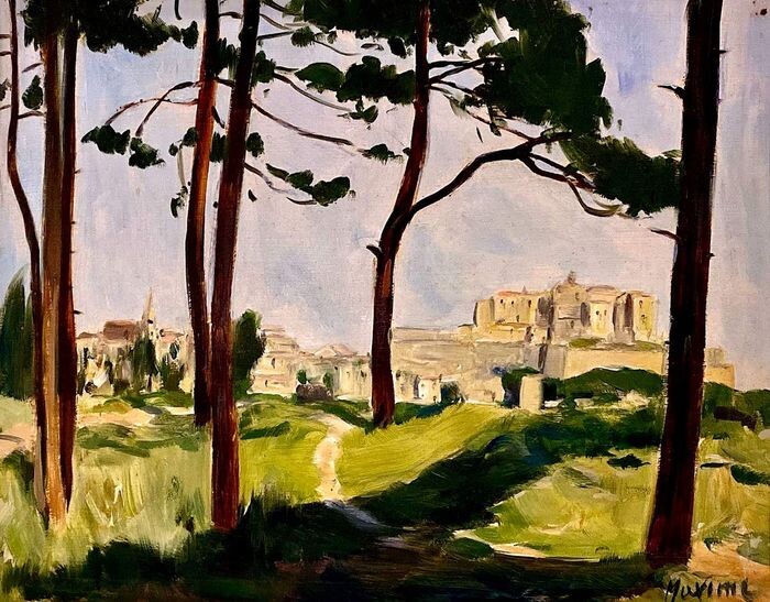 Maxime Voyet dit Maxime (1896-1985) - Calvi castle through the Pine forest, Corsica