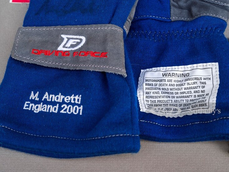 Michael Andretti Race Worn and Signed Gloves