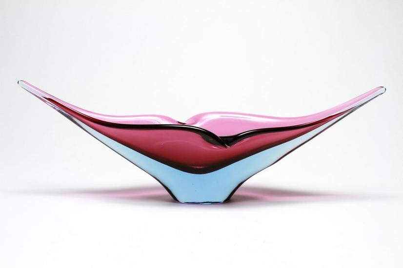 Mid-Century Modern Sculptural Art Glass Bowl