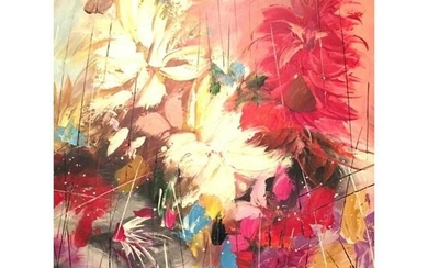 Mid-century Abstract-style Floral Still Life, Studio