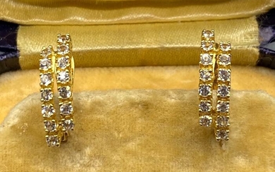 NO RESERVE PRICE - 18 kt. Yellow gold - Earrings - 0.84 ct Diamond