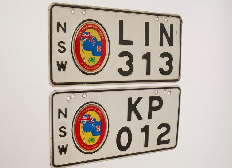 NSW Vehicle Registration Plates (2)
