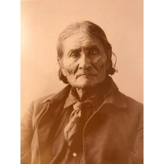Native American History, Geronimo Sepia Photo Print