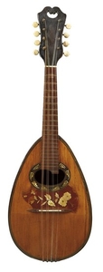Neopolitan-Style Mandolin - Labeled G PUGLISI-REALE AND FIGLI… CATANIA, the 21-rib rosewood back.