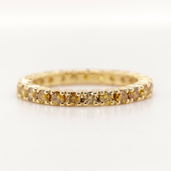 No Reserve Price - 14 kt. Yellow gold - Ring - 1.25 ct Diamond
