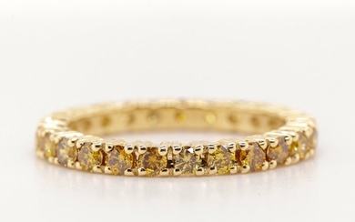 No Reserve Price - 14 kt. Yellow gold - Ring - 1.25 ct Diamond