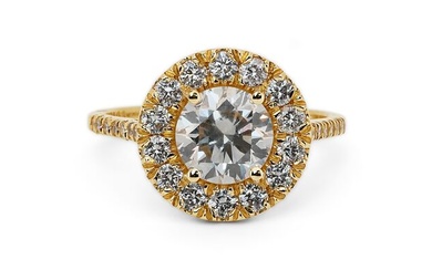 No Reserve Price---IGI certificate - 2.20 total weight carat - 18 kt. Yellow gold - Ring - 1.50 ct Diamond - Diamonds