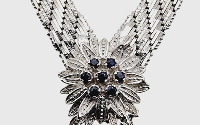 No Reserve Price - Necklace Silver Sapphire
