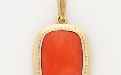 No Reserve Price - Pendant - 14 kt. Yellow gold - 4.45 tw. Coral