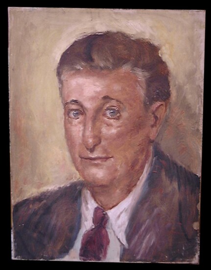 OLD OIL ON CANVAS PORTRAIT PAINTING OF MAN