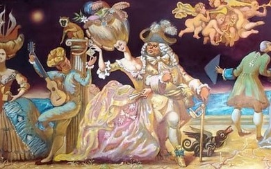 Oil painting Ladies and Gentlemen of the 18th Century Litvinov Daniil Olegovich