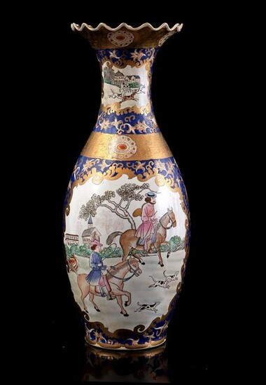 Oriental porcelain collar vase