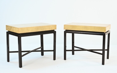 PAIR OF TOMMI PARZINGER CHARAK MODERN END TABLES