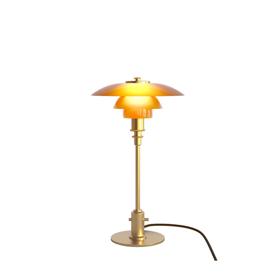POUL HENNINGSEN. PH 2/1 TABLE LAMP AMBER LIMITED EDITION.