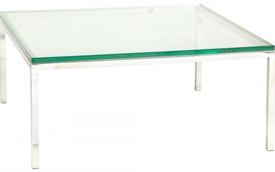 Pace Chrome and Glass Low Table