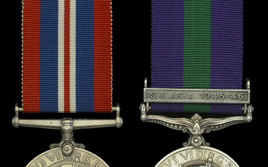 Pair: Private C. Belsey, The Buffs War Medal 1939-45; General Service 1918-62,...