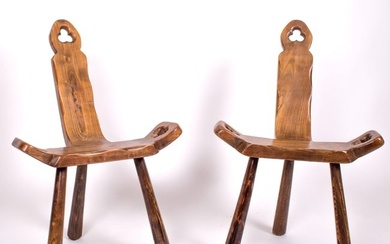 Pair of Alpine Escabelle rustic stool