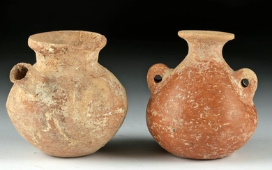 Pair of Holy Land / Iron Age Pottery Vessels