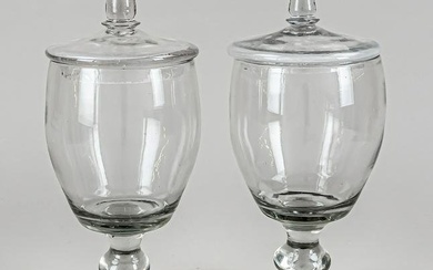 Pair of lidded jars, 19th c.