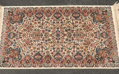 Persian Style Floral Kirman Wool Area Rug