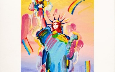 Peter Max (American, 1937-2019) Serigraph in Color on Wove Paper, Ca. 2015, "Statue of Liberty", H
